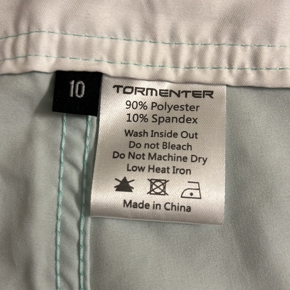 TORMENTER WOMEN'S 8 WAY STRETCH 6” BOARD SHORTS - STARFISH - Seafoam Color - Picture 4 of 4
